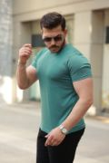 Erkek Bisiklet Yaka Basic Kısa Kollu Tişört resmi